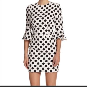 Mixinni white And black polka dot dress